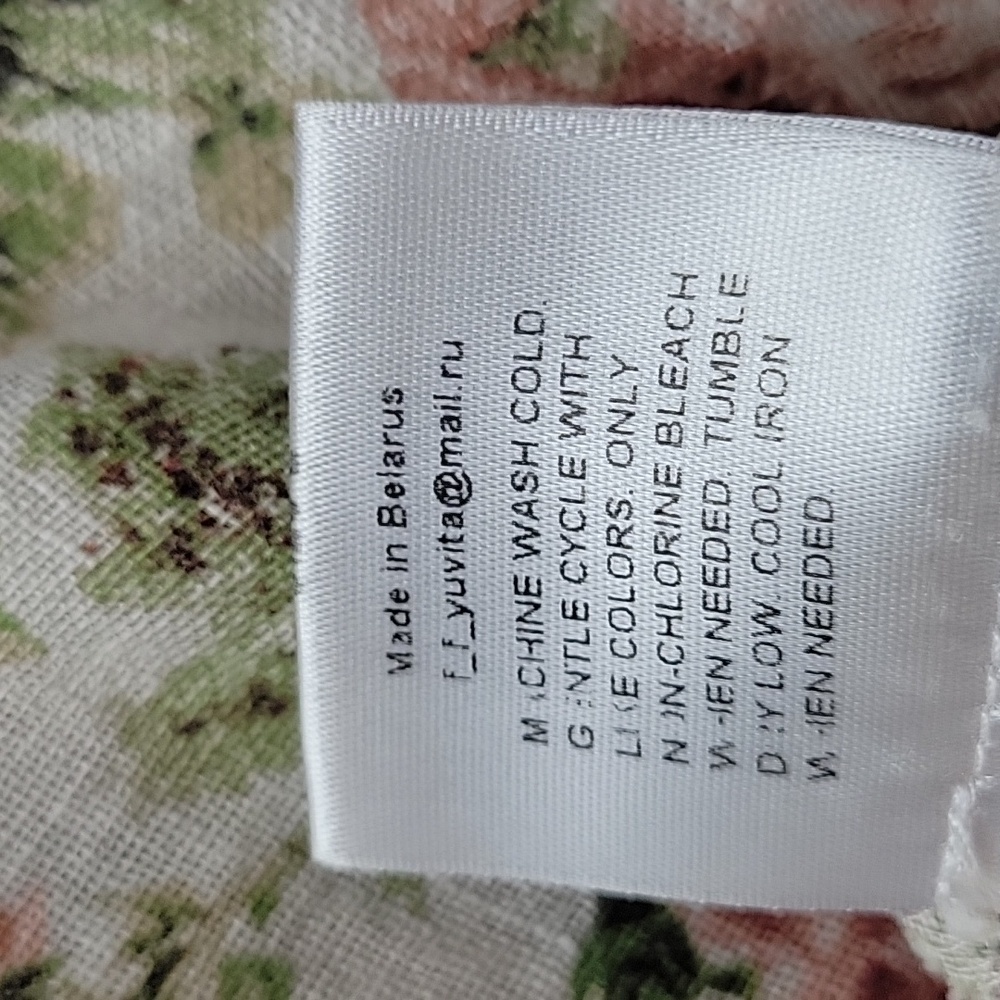 YUVITA floral cottagecore linen top size Large - Picture 7 of 7